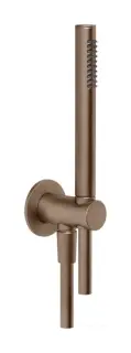 Ручной душ Gessi Anello, с держателем и шланговым подсоединением, цвет Copper Brushed PVD