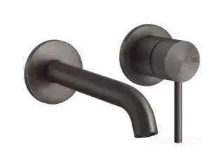 Смеситель для раковины Gessi316 Flessa, встраиваемый, со средним изливом, внешняя часть, цвет Black Metal Brushed PVD