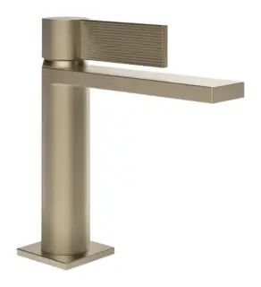 Смеситель для раковины Gessi Inverso, с соединительными шлангами, без донного клапана, Н-178 мм, цвет Finox Brushed Nickel