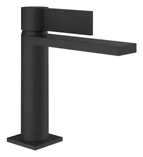 Смеситель для раковины Gessi Inverso, h178, без донного клапана, с соединительными шлангами, цвет Matte Black