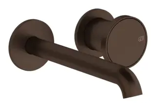 Смеситель для раковины Gessi Origini, настенный, со средним изливом, без донного клапана, цвет Dark Bronze