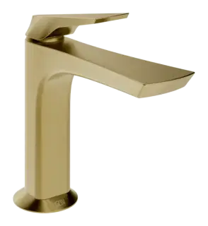 Смеситель для раковины Gessi Ventaglio, без донного клапана, цвет Brushed Brass PVD