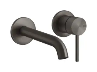 Смеситель для раковины Gessi316 Flessa, встраиваемый, с длинным изливом, внешняя часть, цвет Black Metal Brushed PVD