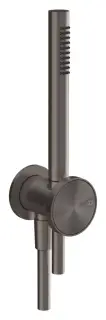 Душевой комплект Gessi Origini, с держателем, выводом воды, лейкой, шлангом, цвет Black Metal Br. PVD