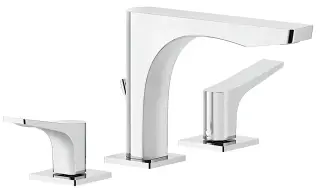Смеситель для раковины Gessi Rilievo, с донным клапаном, соединительными шлангами, длина излива 195 мм, цвет Chrome