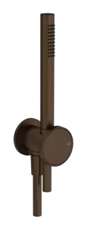 Ручной душ Gessi Origini, с держателем, выводом воды, лейкой, шлангом, цвет Dark Bronze