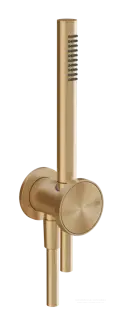 Душевой комплект Gessi Origini, с держателем, выводом воды, лейкой, шлангом, цвет Warm Bronze Br. PVD