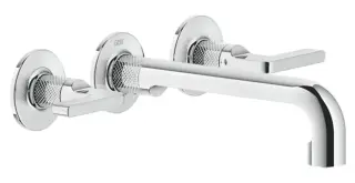 Смеситель для раковины Gessi Inciso, настенный, без донного клапана, встраиваемый, цвет Сhrome