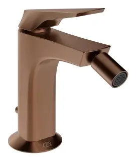 Смеситель для биде Gessi Ventaglio, однорычажный, с донным клапаном, цвет Copper Brushed PVD