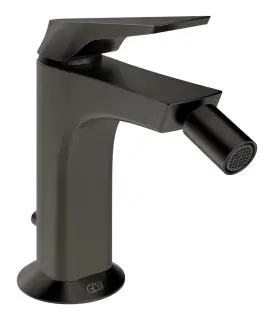 Смеситель для биде Gessi Ventaglio, однорычажный, с донным клапаном, цвет Black Metal Brushed PVD