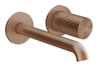 Смеситель для раковины Gessi Habito Intreccio, настенный, 165x211 мм, внешняя часть, цвет Copper Brushed PVD