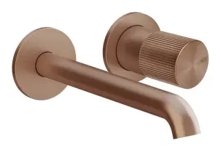 Cмеситель для раковины Gessi Habito, встраиваемый, настенный, цвет Copper Brushed PVD