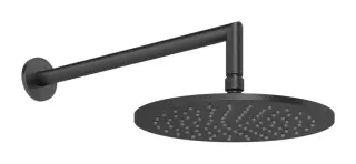Верхний душ Gessi Anello, Ø250 мм, шарнирный с настенным держателем, цвет Matte Black