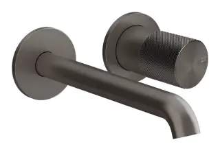 Смеситель для раковины Gessi Habito Diamantato, встраиваемый, настенный, внешняя часть, цвет Black Metal Brushed PVD