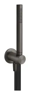 Ручной душ Gessi 316, с шланговым подсоединением и держателем, цвет Black Metal Brushed PVD