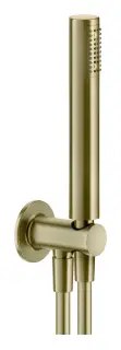 Ручной душ Gessi Inciso, c шланговым подсоединением и держателем, цвет Brushed Brass PVD