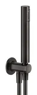 Ручной душ Gessi Inciso, c шланговым подсоединением и держателем, цвет Black Metal Brushed PVD