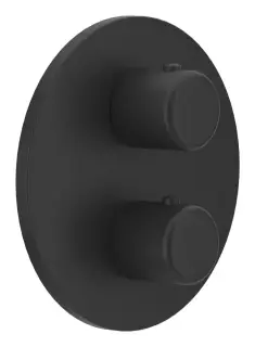 Термостат Gessi Goccia, с переключателем на 3 выхода, внешняя часть, цвет Matte Black