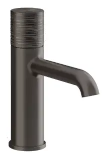 Смеситель для раковины Gessi Habito Trame, на 1 отверстие, без донного клапана, цвет Black Metal Brushed PVD