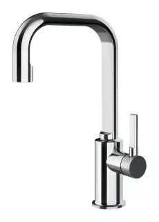 Смеситель для раковины Gessi Inciso, высокий, без донного клапана, высота 31 см, цвет хром