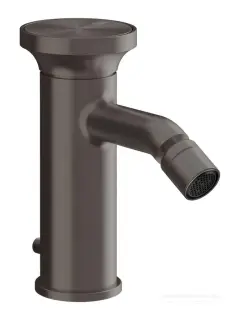 Cмеситель для биде Gessi Origini, с донным клапаном, в комплекте отделочная вставка, цвет Black Metal Brushed PVD