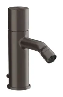 Смеситель для биде Gessi Habito, с донным клапаном и соединительными шлангами, цвет Black Metal Brushed PVD