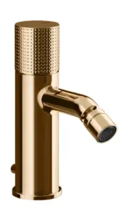 Смеситель для биде Gessi Habito Cesello, 45x150 мм, с донным клапаном, цвет Warm Bronze PVD