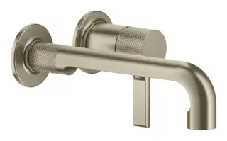 Смеситель для раковины Gessi Inciso, настенный, короткий излив, без донного клапана, встраиваемый, цвет Finox Brushed Nickel