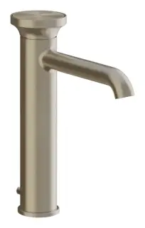 Смеситель для раковины Gessi Origini, средней длины, с донным клапаном, цвет Finox Brushed Nickel