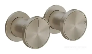 Смеситель Gessi Origini, настенный, на 2 выхода, с переключателем, внешние части, цвет Finox Brushed Nickel