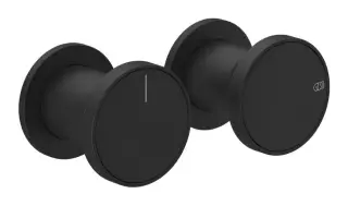 Смеситель Gessi Origini, настенный, на 2 выхода, с переключателем, внешние части, цвет Matte Black