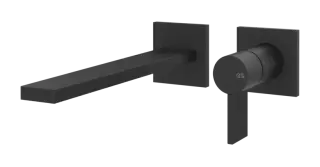 Смеситель для раковины Gessi Inverso, встраиваемый, настенный, внешние части, цвет Matte Black