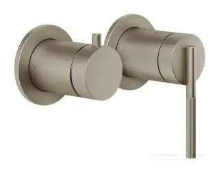 Смеситель Gessi Ingranaggio, настенный, с переключателем ванна-душ, встраиваемый, цвет Finox Brushed Nickel