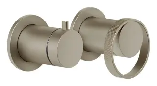 Смеситель для ванны/душа Gessi Anello, настенный, на 2 выхода, с переключателем ванна-душ, встраиваемый, цвет Finox Brushed Nickel