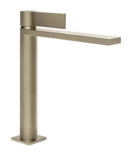 Смеситель для раковины Gessi Inverso, средний, без донного клапана, цвет Finox Brushed Nickel