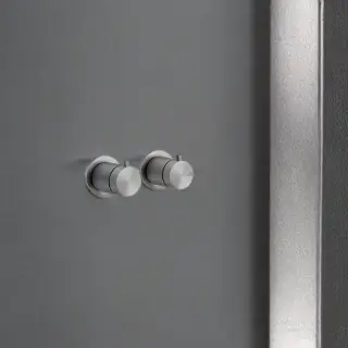 Термостат Gessi 316, встраиваемый, на 2 выхода, цвет Steel Brushed