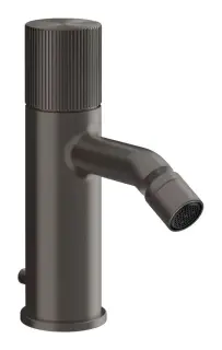 Cмеситель для биде Gessi Habito, h177 мм, донный клапан, соединительные шланги, цвет Black Metal Brushed PVD