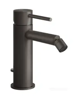 Смеситель для биде Gessi316 Flessa на 1 отверстие, с донным клапаном, цвет Black Metal Brushed PVD