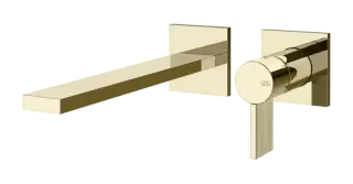 Смеситель для раковины Gessi Inverso, встраиваемый, настенный, внешние части, цвет Brass PVD