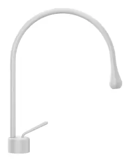 Cмеситель для раковины Gessi Goccia, излив 244 мм, без донного клапана, цвет Matte White