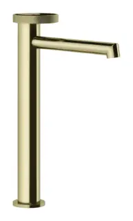 Смеситель для раковины Gessi Anello, 70x208 мм, высокий, без донного клапана, цвет Brass PVD