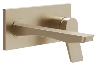 Смеситель для раковины Gessi Rilievo, настенный, со средним изливом, встраиваемый, внешняя часть, цвет Warm Bronze Brushed PVD