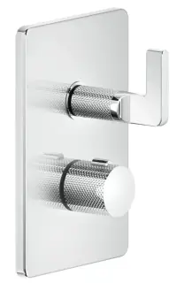 Термостат Gessi Inciso, встраиваемый, с переключателем на 3 выхода, внешняя часть, цвет Chrome