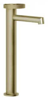 Смеситель для раковины Gessi Anello, высокий, c коротким изливом, цвет Brushed Brass PVD