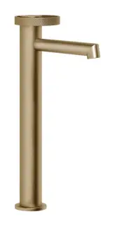 Смеситель для раковины Gessi Anello, высокий, короткий излив, цвет Warm Bronze Brushed PVD