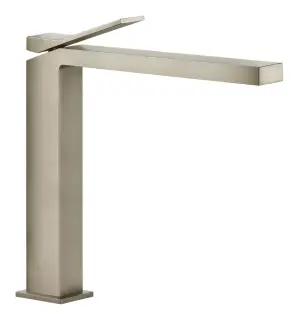 Смеситель для раковины Gessi Rettangolo K, высокий, без донного клапана, цвет Finox Brushed Nickel