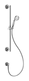 Душевой гарнитур Gessi Venti20, штанга с душевой лейкой, шлангом, выводом воды, цвет Chrome