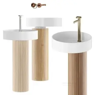 Смеситель для раковины Gessi Anello, высокий, длинный излив, цвет Black Metal Brushed PVD