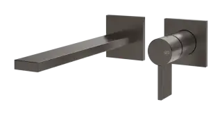 Cмеситель для раковины Gessi Inverso, встраиваемый, настенный, внешние части, цвет Black Metal Brushed PVD