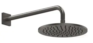 Верхний душ Gessi Rilievo, Ø250 мм, шарнирный, настенный, цвет Black Metal Brushed PVD